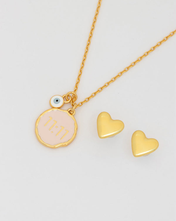 Collar 11:11 Ojo + Aretes