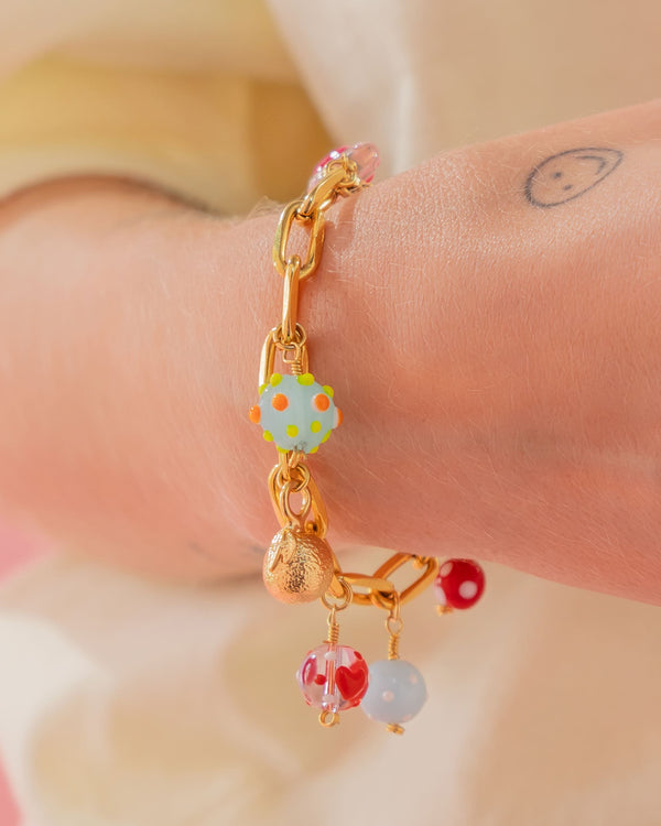 Pulsera Cristales + Aretes