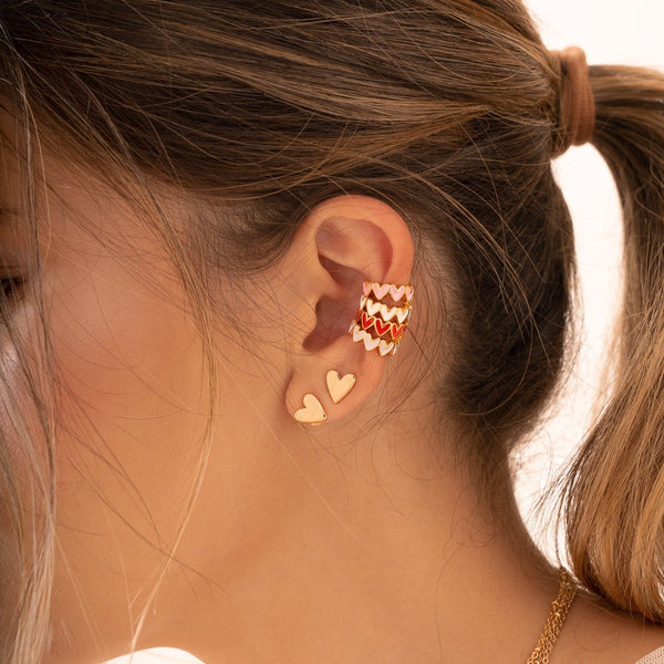 Set Earcuff *2 Multicorazones