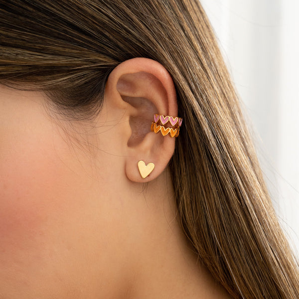 Set De Aretes 1 Par De Topos Y 2 Earcuff