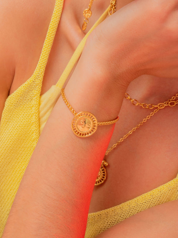 Set Pulsera + Aretes Cara Sol